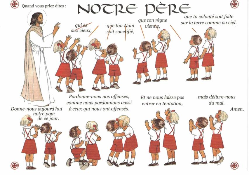 Carte postale Prière du Notre Père