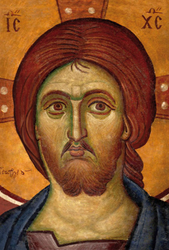 carte postale du visage du christ mont sinaï