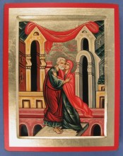 icône représentant Anne et Joachim nimbés de sainteté