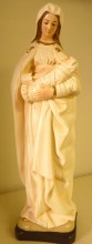 Statue peinte (blanc et or) de la Vierge d'Autun