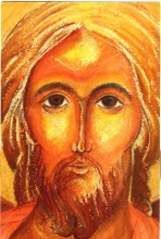 Carte visage du Christ, illustration Soeur Marie Anastasia
