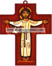 croix naïve évoquant le don l'Esprit du Christ en croix