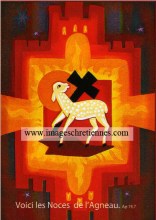 icône représentant la Croix de l'Agneau Pascal