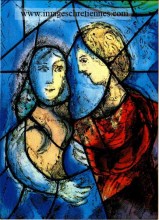 carte pour féliciter un mariage 002 carte vitrail couple chagall