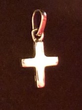 croix haute pour tour de cou et bracelet en argent massif