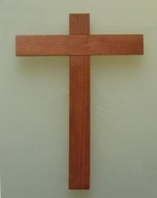 croix en bois de palissandre pour accrochage mural