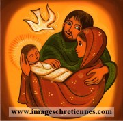 Magnet : Sainte Famille : cadeau de mariage ou de voeux religieux