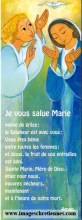 Prière du "je vous salue Marie" avec illustration de l'annonciation