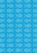 Papier cartonné poisson bleu