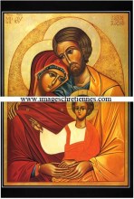 Poster d'une icone de la Sainte Famille Jésus Marie et Joseph