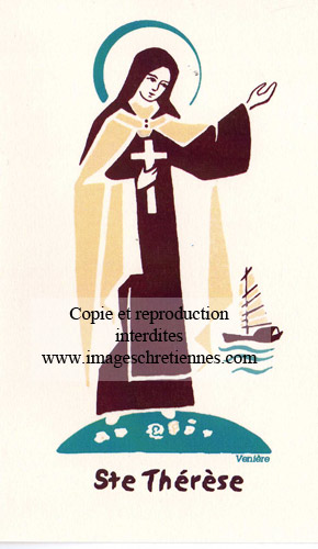 carte saint patron pour le prenom therese de l'enfant jesus